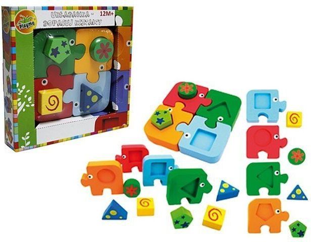 TOP BRIGHT Vkládací puzzle Sloni - obrázek 1