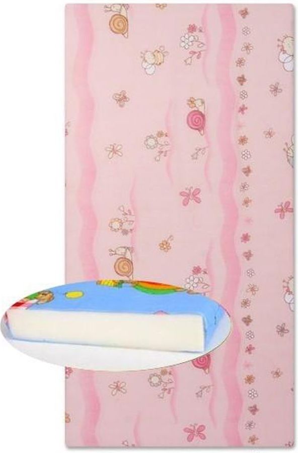 NEW BABY Dětská pěnová matrace New Baby 120x60 růžová - různé obrázky - obrázek 1