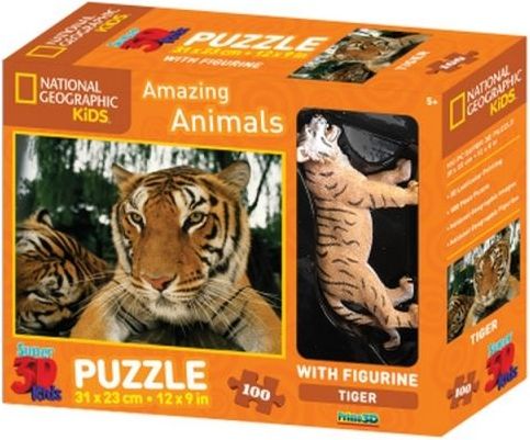 Lamps 3D Puzzle Tygr 100 dílků figurka - obrázek 1