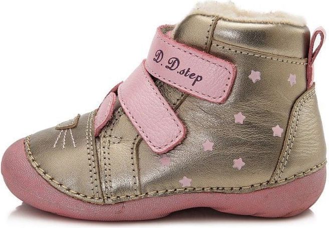 D-D-step dětská zimní obuv 24 šampaň - obrázek 1