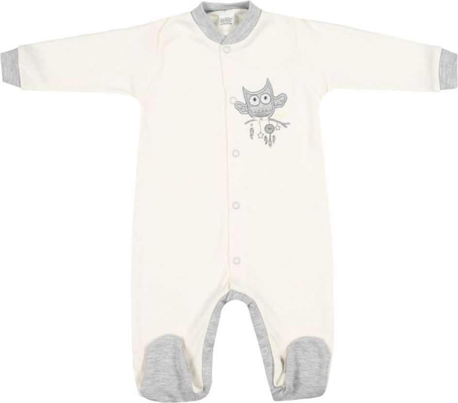 NEW BABY Kojenecký overal New Baby Owl béžový - Kojenecký overal New Baby Owl béžový - obrázek 1