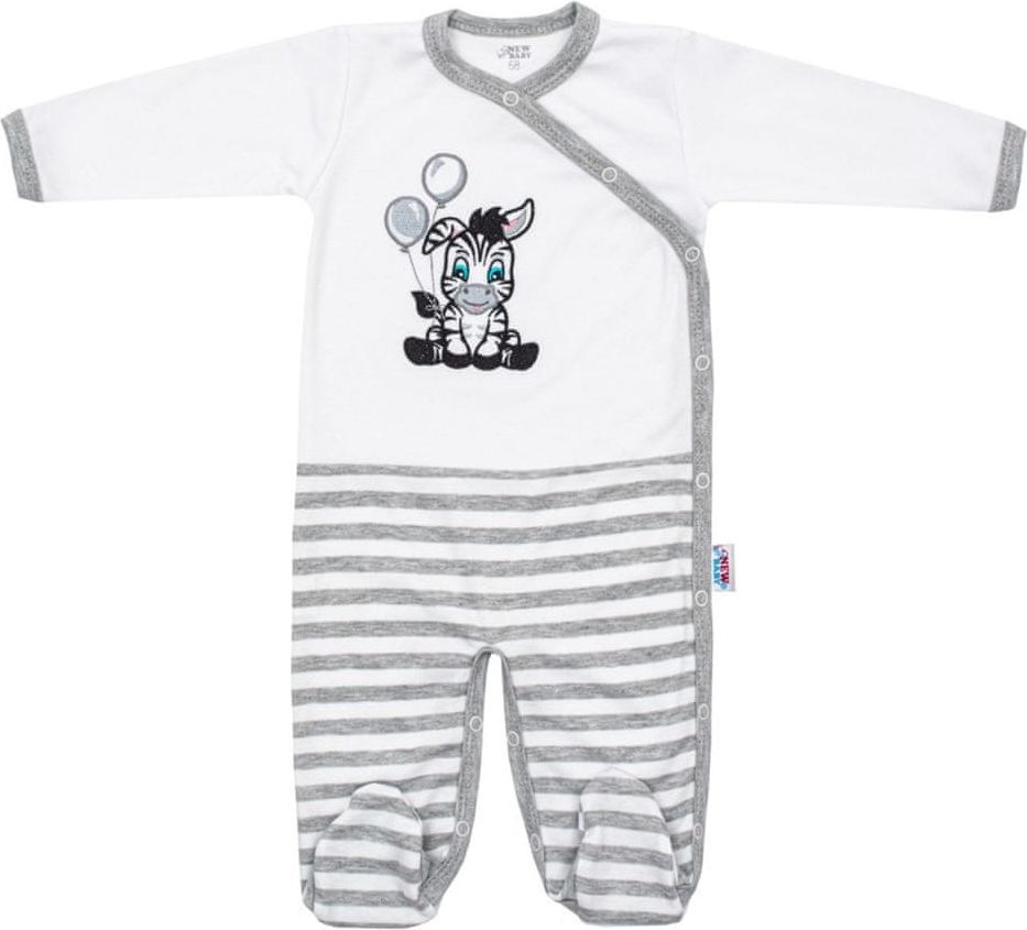 BELISIMA Kojenecký bavlněný overal New Baby Zebra exclusive - Kojenecký bavlněný overal New Baby Zebra exclusive - obrázek 1