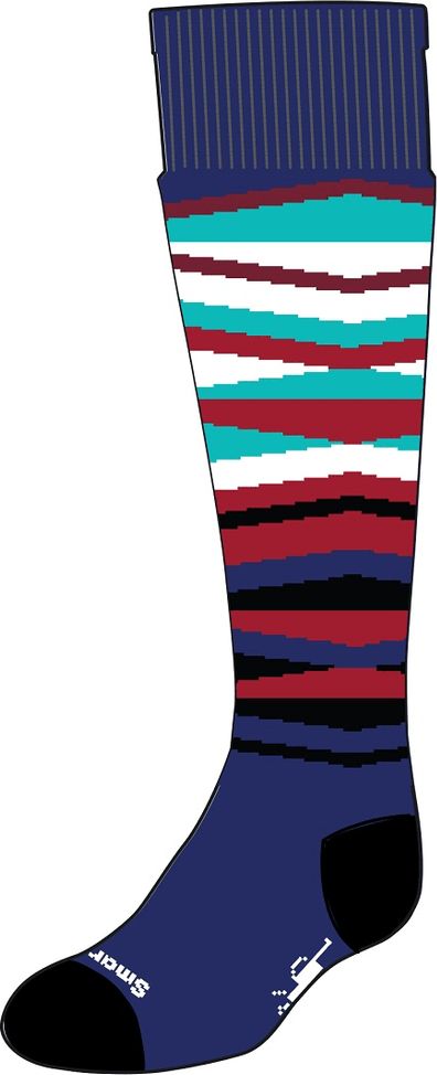 SmartWool dětské ponožky K WINTERSPORT STRIPE alpine blue L - obrázek 1