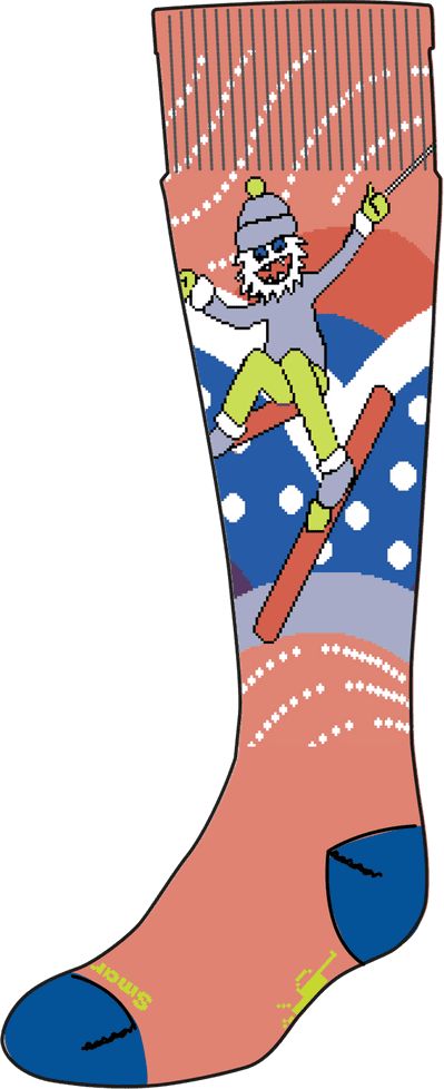 SmartWool dětské ponožky K WINTERSPORT YETTI BETTY bright coral L - obrázek 1