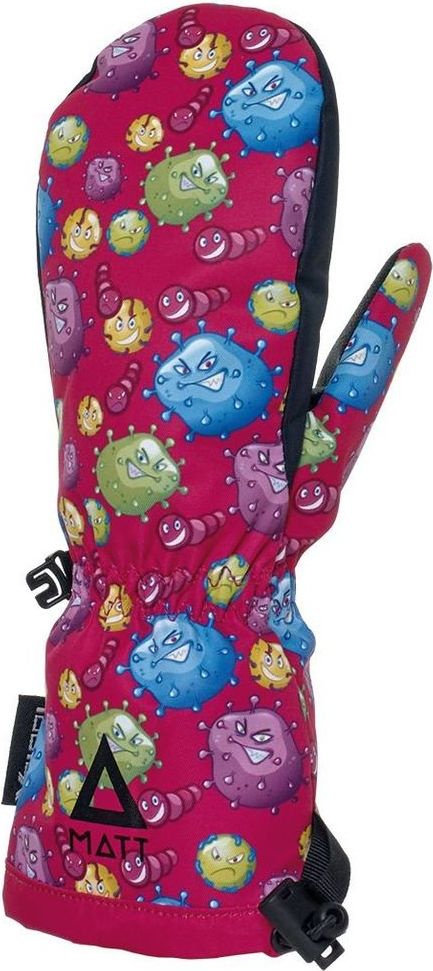 Matt 3237 BUBBLE MONSTERS KIDS TOOTEX MITTENS pink XL růžová - obrázek 1