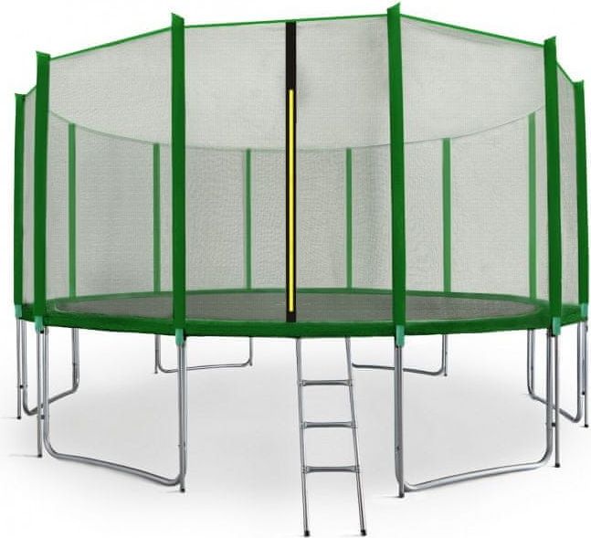 Aga Sport Pro Trampolína 500 cm Dark Green + ochranná síť + žebřík + kapsa na obuv - obrázek 1