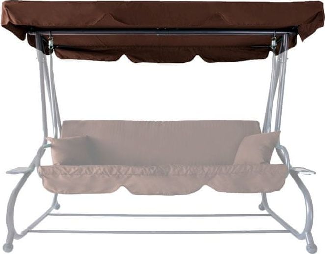 Aga Střecha na zahradní houpačku GRANDLUX Dark Brown 212x114cm - obrázek 1