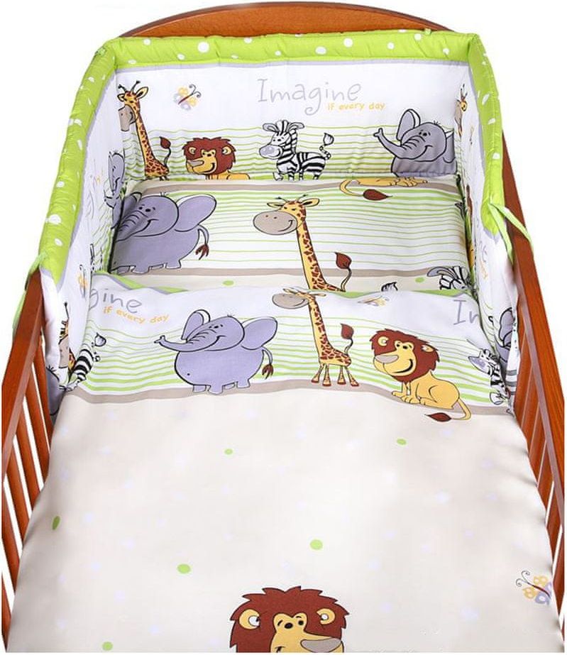 NEW BABY 2-dílné ložní povlečení New Baby zelené safari - 100/135 cm - obrázek 1