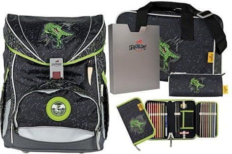 Školní set DerDieDas, 5-dílný, Ergoflex Superlight, T-Rex - obrázek 1