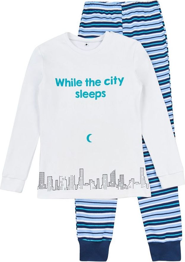 Garnamama chlapecké svítící pyžamo Neon 146 bílá, modrá - obrázek 1