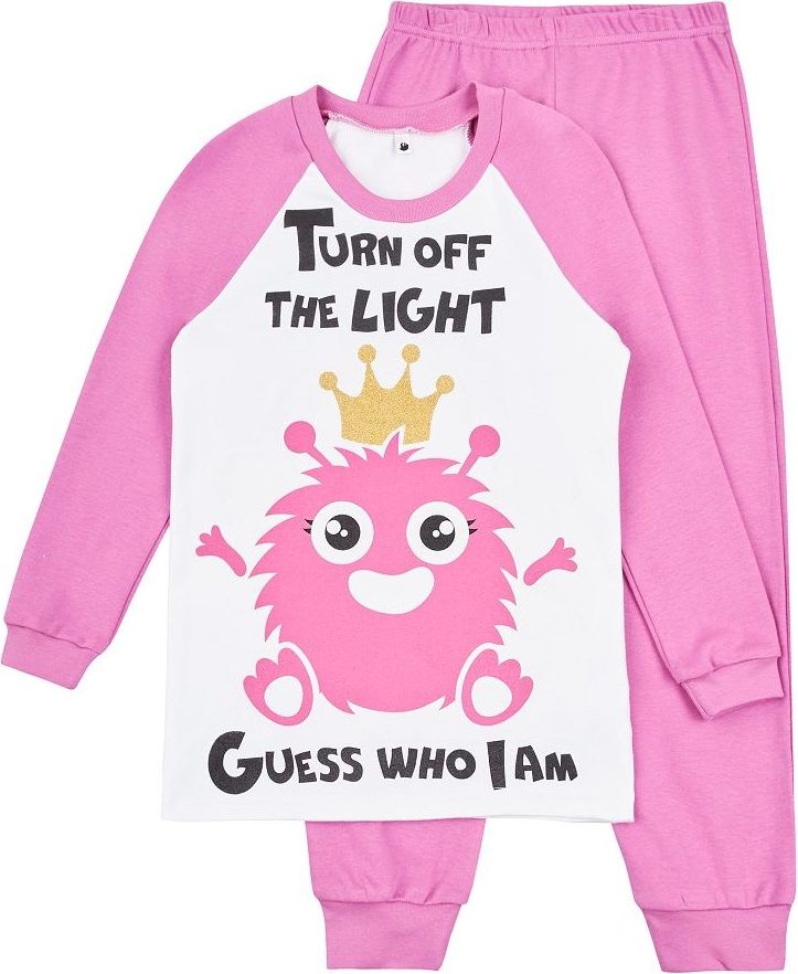 Garnamama dívčí svítící pyžamo Neon 146 růžová - obrázek 1