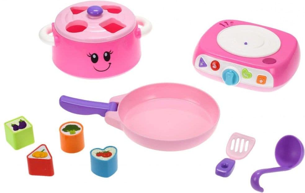 Mikro hračky Hrnec/vkládačka 20 cm se sporákem - obrázek 1