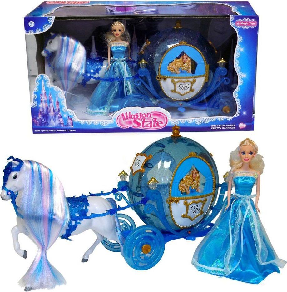 iMex Toys iMex Interaktivní kočár s koněm a panenkou - obrázek 1