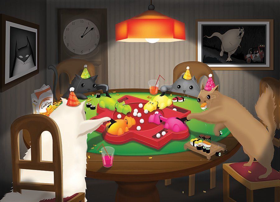 Cobble Hill Puzzle Kočky při hře 1000 dílků - obrázek 1