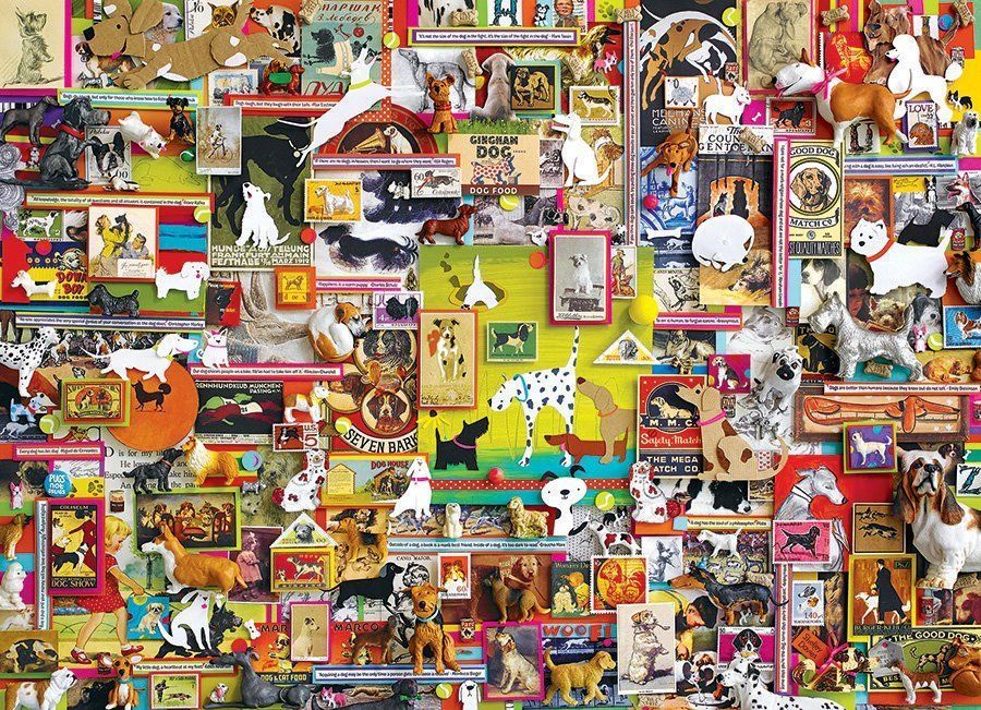 Cobble Hill Puzzle Psí město 1000 dílků - obrázek 1