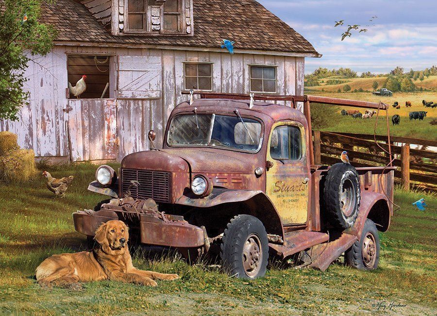 Cobble Hill Puzzle Farmářské auto 1000 dílků - obrázek 1