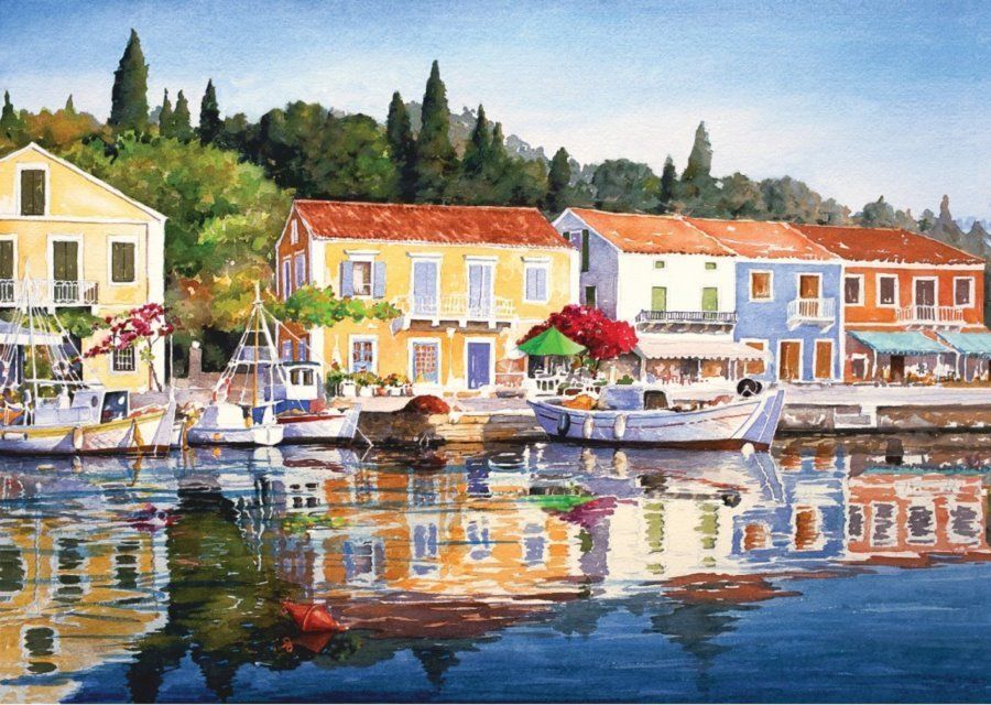 Art puzzle Puzzle Fiskardo, Řecko 1000 dílků - obrázek 1