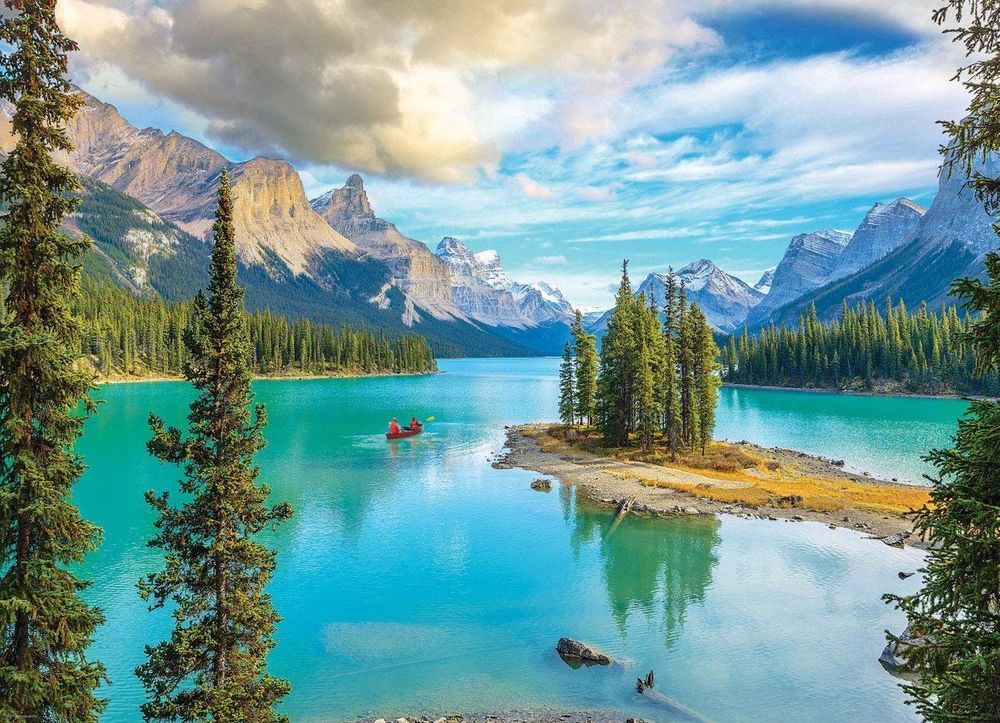 EuroGraphics Puzzle Maligne Lake, Alberta 1000 dílků - obrázek 1