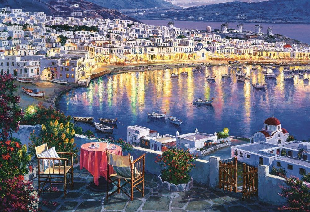 Trefl Puzzle Mykonos za soumraku, Řecko 1500 dílků - obrázek 1