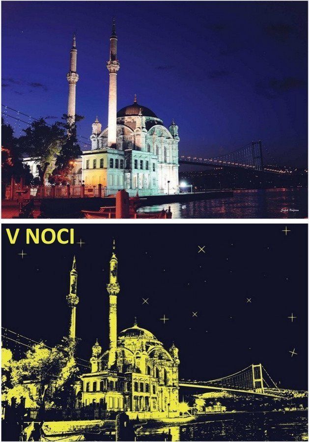 AnaTolian Svítící puzzle Mešita Ortakoy, Istanbul 1000 dílků - obrázek 1