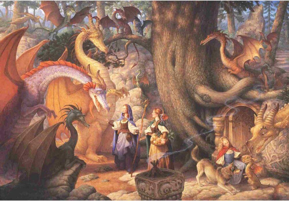 AnaTolian Puzzle Rozprávka o dracích 500 dílků - obrázek 1