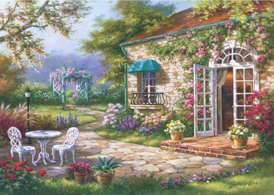 Art puzzle Puzzle Jarní terasa 500 dílků - obrázek 1