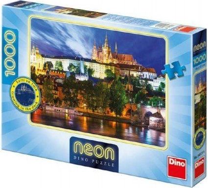 Dino Puzzle Letní noc v Praze svítící ve tmě 66x47cm 1000 dílků v krabici - obrázek 1