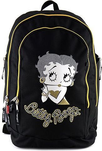 Betty Boop Školní batoh , černo-zlatý - obrázek 1