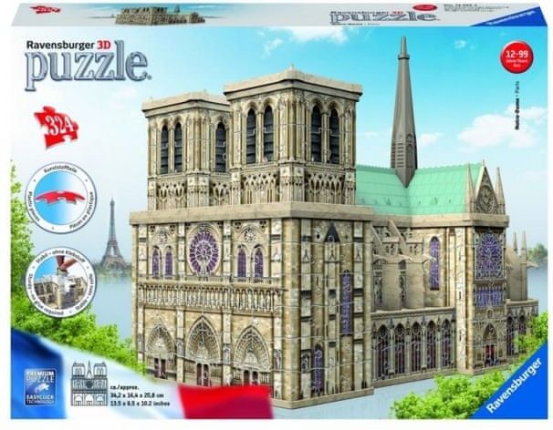 Ravensburger Notre Dame 3D, 216 dílků - obrázek 1