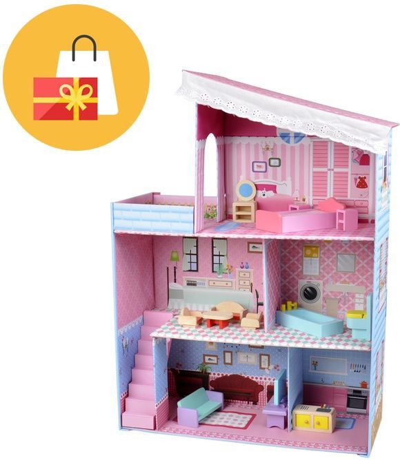 Aga4Kids Skládací domeček pro panenky SAVANA - obrázek 1