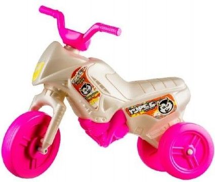Teddies Odrážedlo Enduro Yupee bílé malé plast výška sedadla 26cm nosnost do 25kg 12m+ - obrázek 1