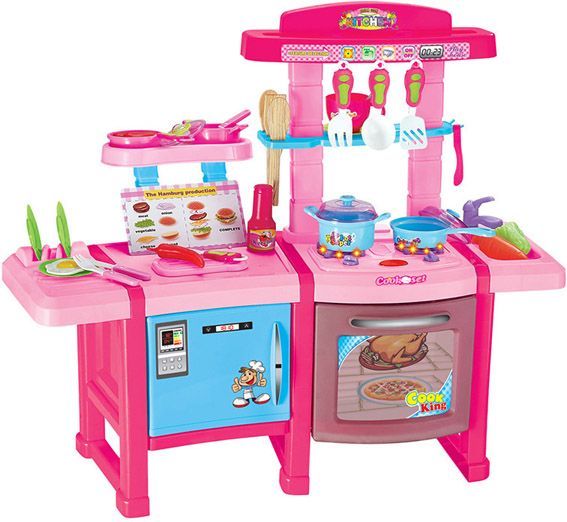 iMex Toys DORIS kuchyňka s lednicí růžová - obrázek 1