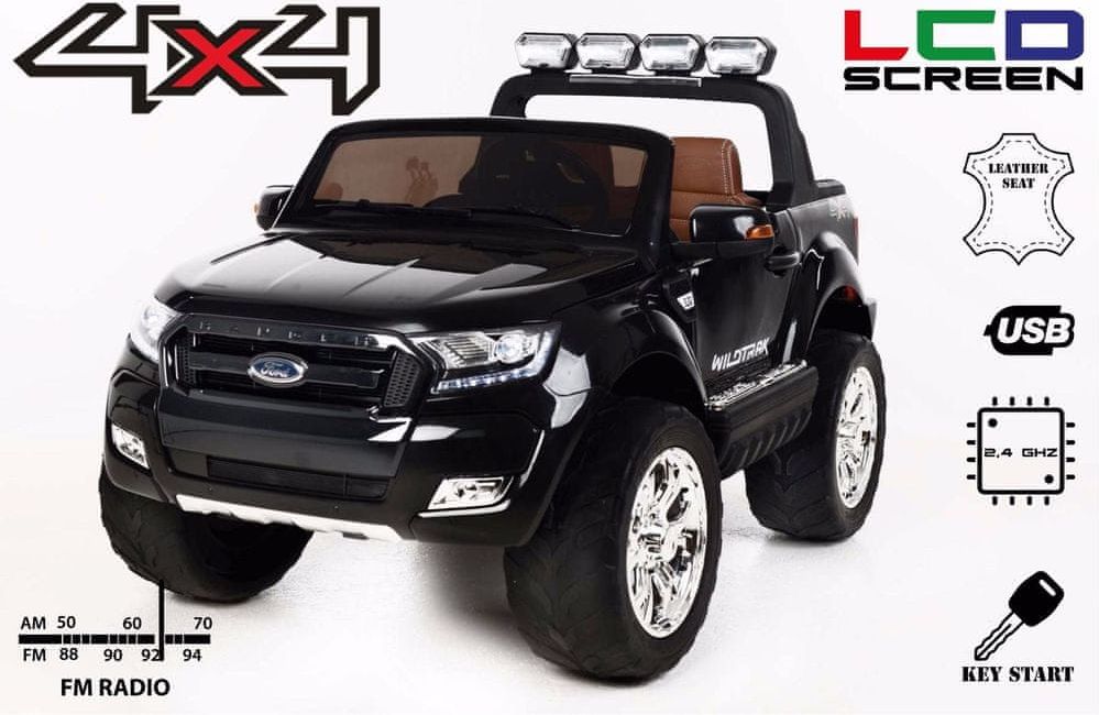 Beneo Elektrické autíčko Ford Ranger Wildtrak 4X4 LCD Luxury, LCD obrazovka, Pohon 4x4, 2 x 12V, EVA kola - obrázek 1