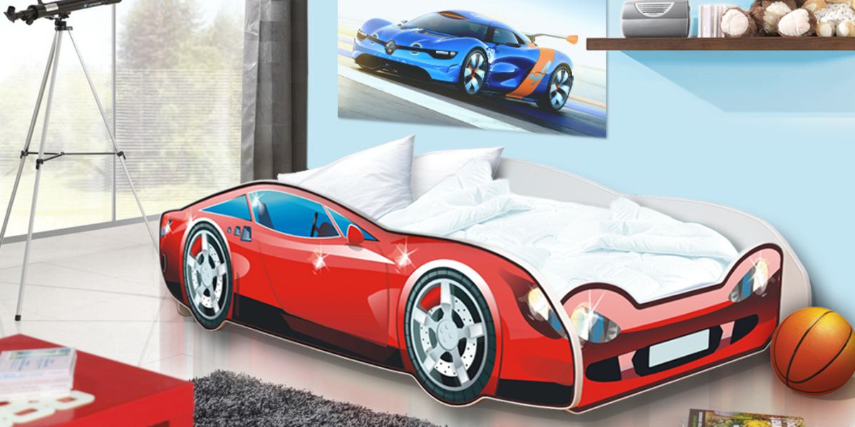 Dětská postel Ourbaby Car Speedy červená 180x80 cm - obrázek 1
