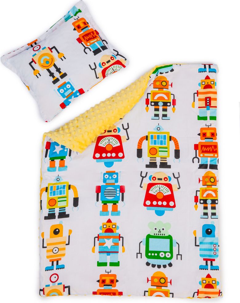 Dětská deka a polštář L Roboti - obrázek 1