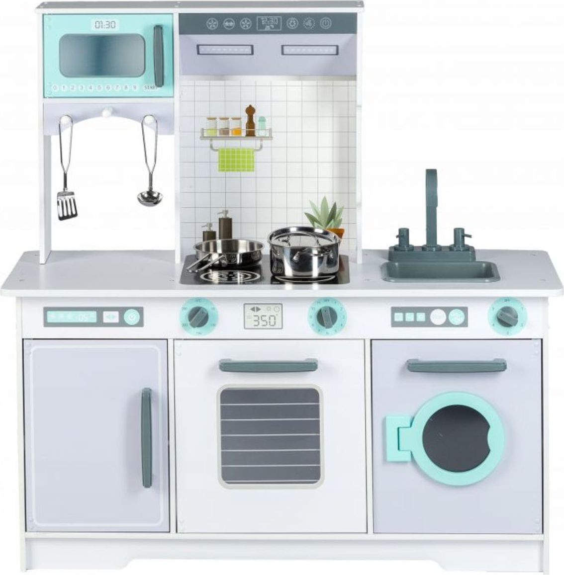 EcoToys kuchyňka Lux 23327-0 šedá bílá - obrázek 1