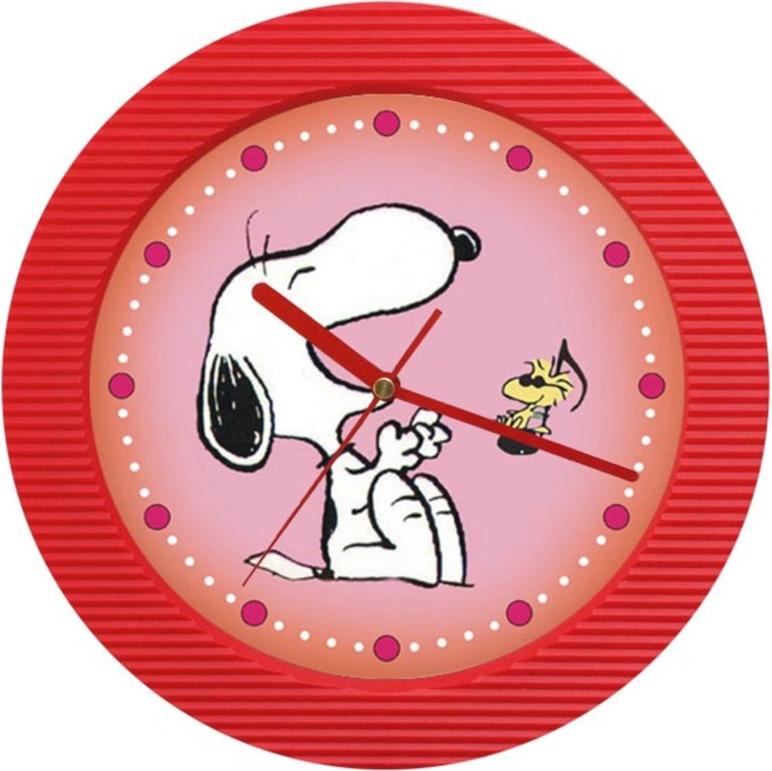 Dětské hodiny Snoopy červená - obrázek 3