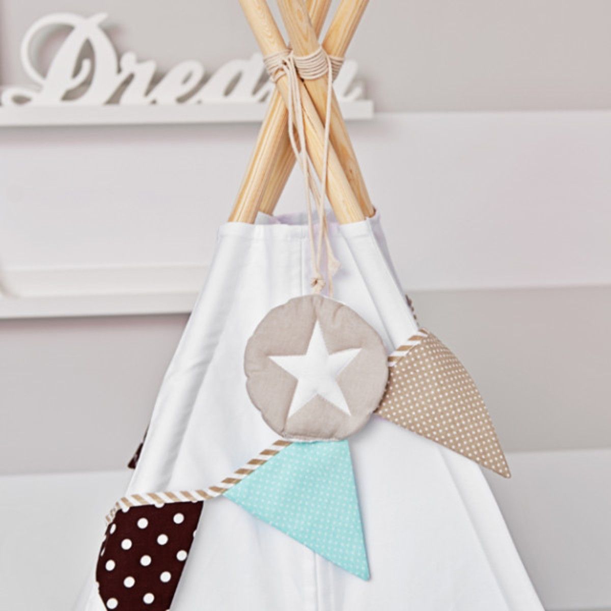 Teepee Sněhové vločky teepee + podložka - obrázek 4