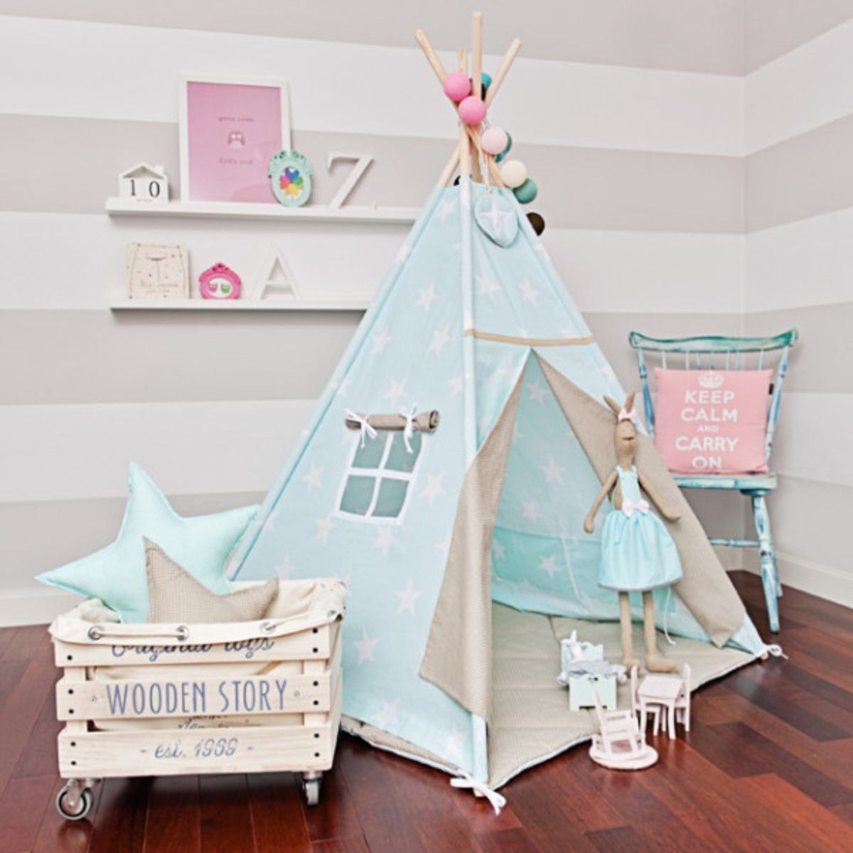 Teepee Azurový sen teepee + podložka - obrázek 1