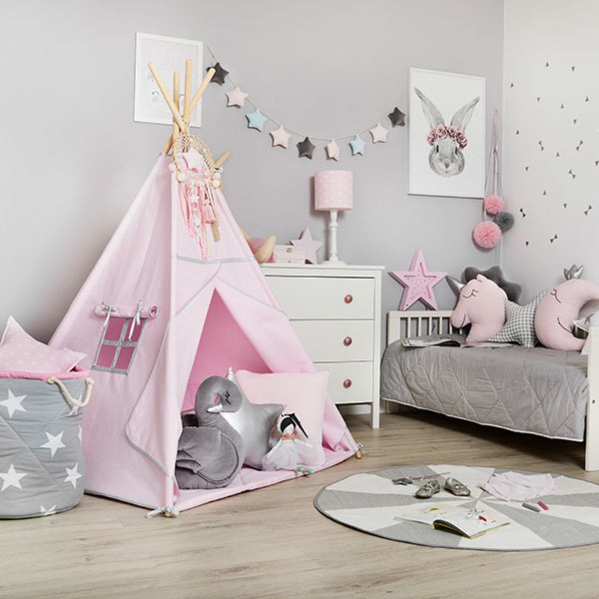 Teepee s podložkou Silver Pink - obrázek 2