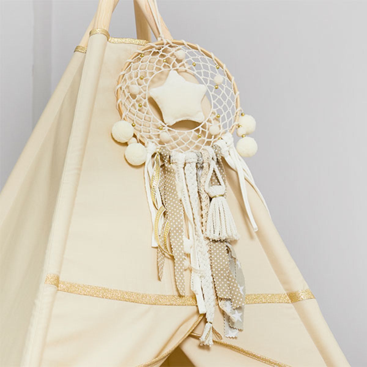 Teepee s podložkou Gold Ecru - obrázek 3
