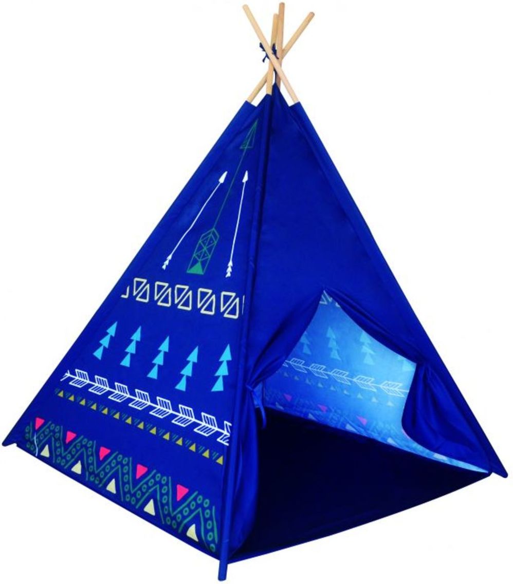 Dětský stan teepee modrý - obrázek 1