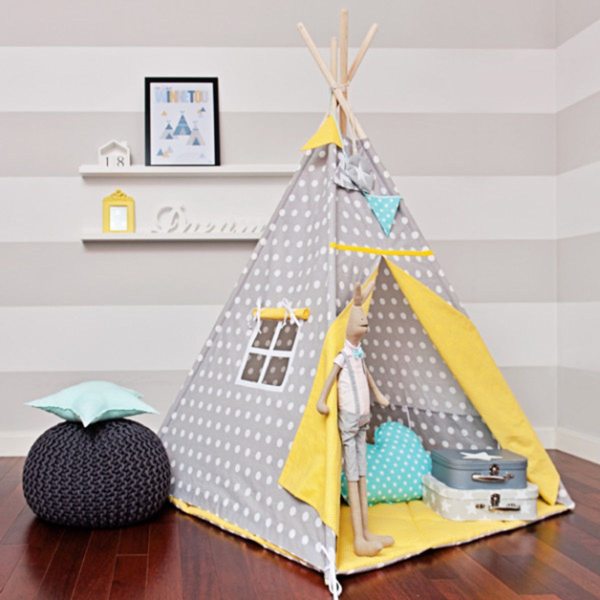 Teepee Zlatý hrášek teepee + podložka - obrázek 1
