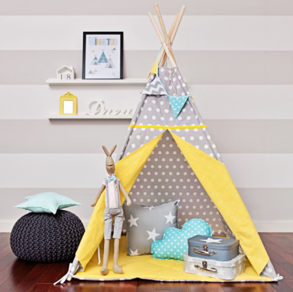Teepee Zlatý hrášek teepee + podložka - obrázek 2