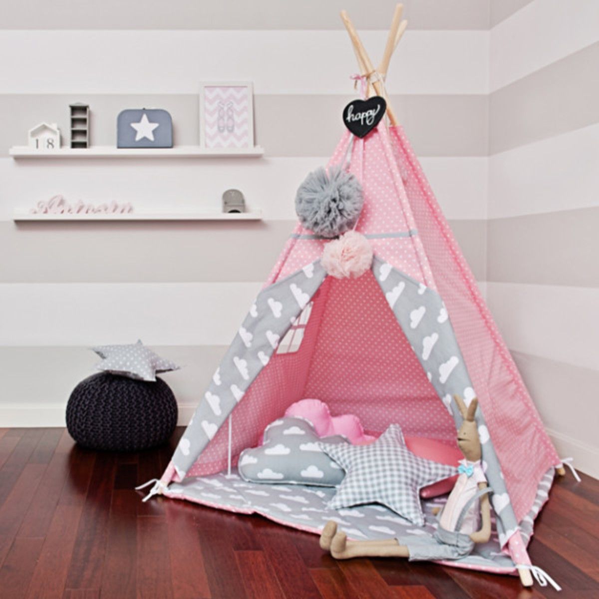 Teepee Cukrová vata teepee + podložka - obrázek 1