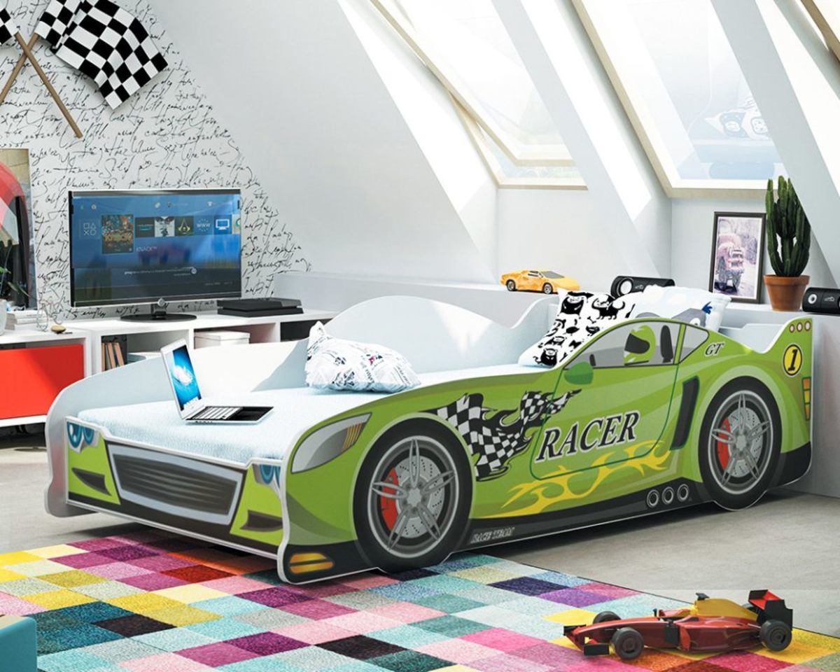 Dětská postel Ourbaby Green Racer zelená 160x80 cm - obrázek 1