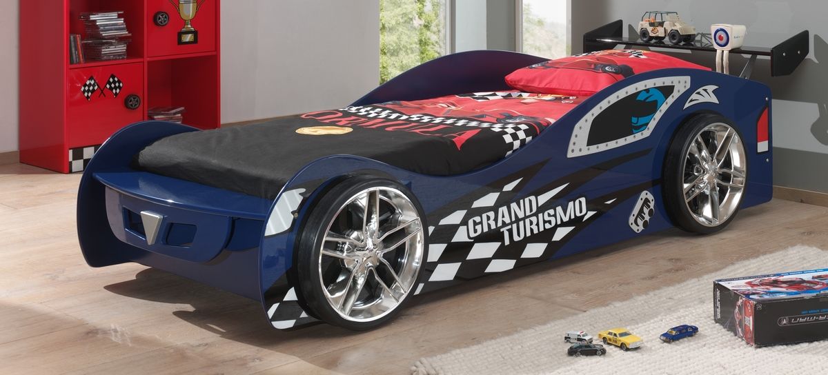 Dětská postel VIPACK FURNITURE Car Grand Turismo modrá 200x90 cm - obrázek 1