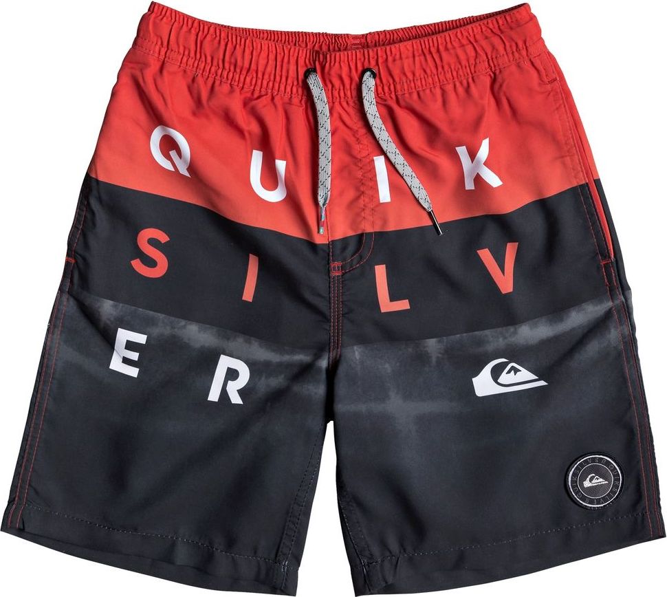 Quiksilver chlapecké plavky Word Blocks Volley 176 červená/černá - obrázek 1