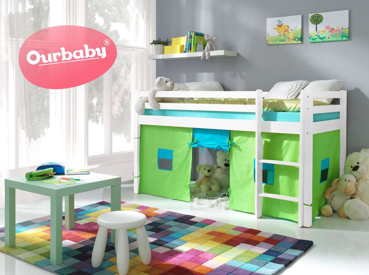 Dětská postel Ourbaby Modo bílá 180x80 cm - obrázek 1