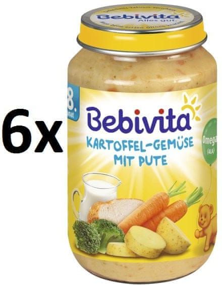 Bebivita Brambory se zeleninou a krůtím masem - 6x220g - obrázek 1